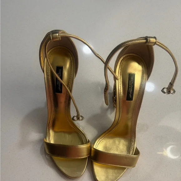 Dolce & Gabbana Gold Women's Heels - Picture 2 of 8